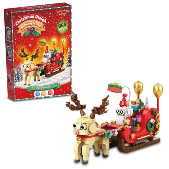 Christmas Sleigh Building Bricks Set