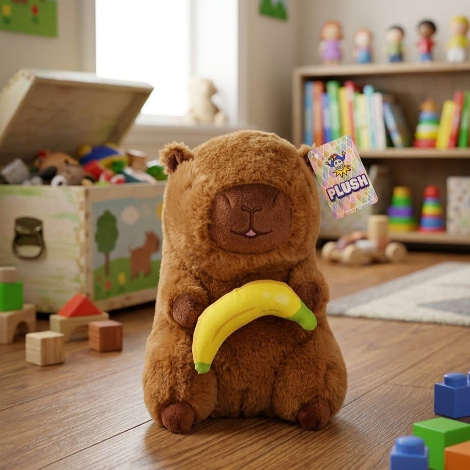 Capybara with Banana Plushie
