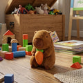 Capybara Carrot Plushie – 17cm Soft Toy