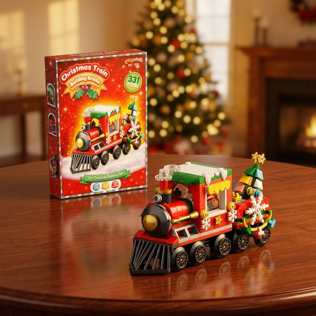 Christmas Train Building Bricks Set – 331 Pieces