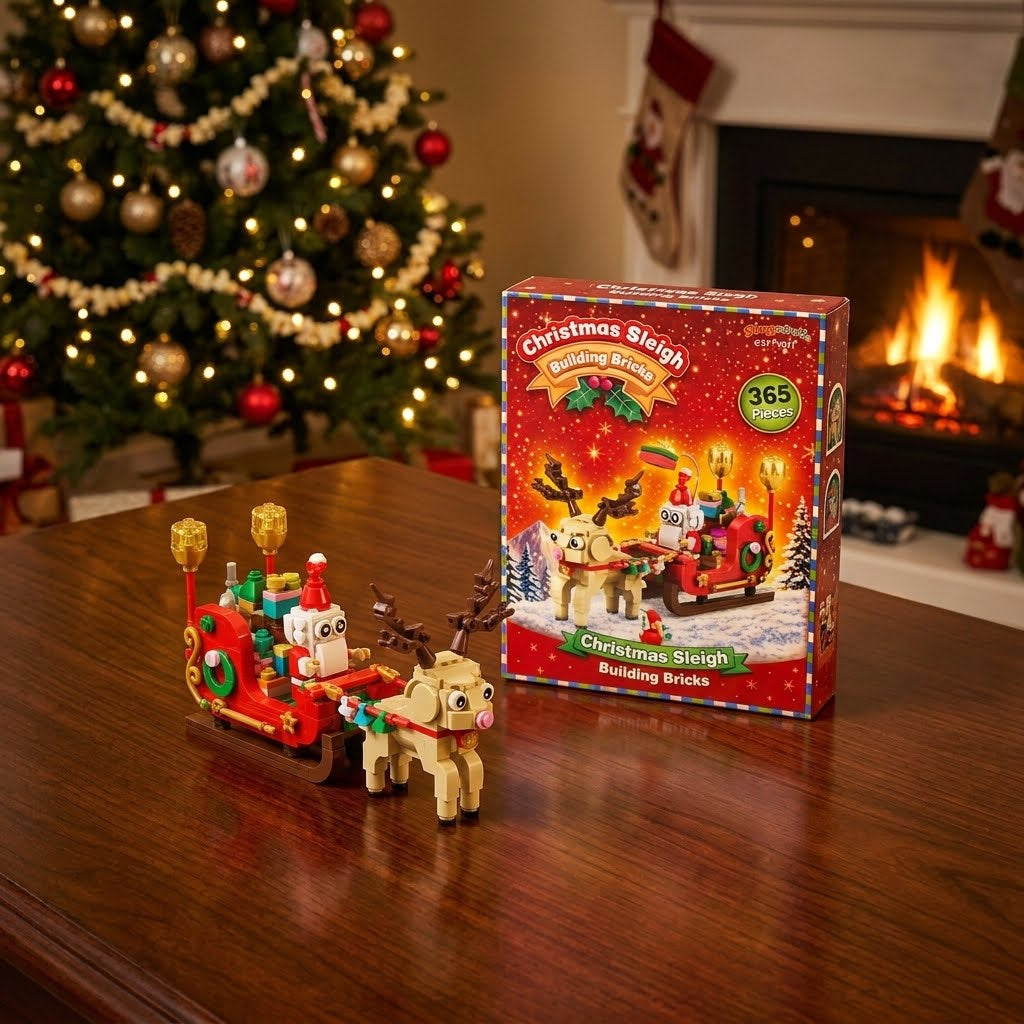 Christmas Sleigh Building Bricks Set – 365 Pieces